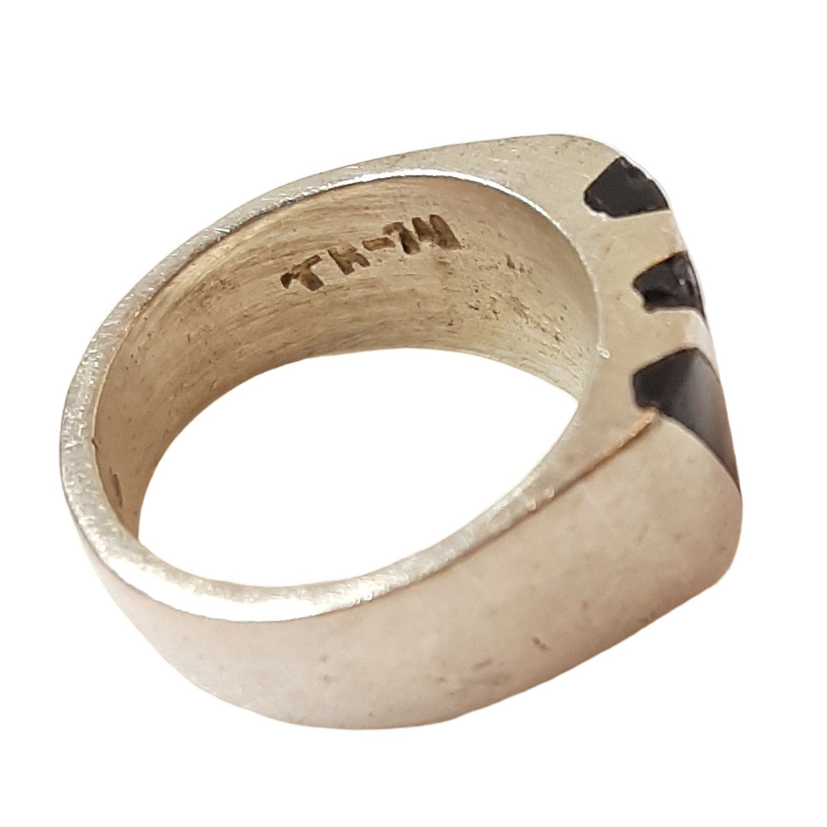ヴィンテージ メキシカンシルバー925 ブラックオニキス インレイ リング 11.5号8.5g / Vintage Mexico Sterling Silver Black Onyx Inlay Ring