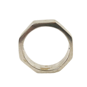 ヴィンテージ メキシカンシルバー925 オクタゴン ナットリング 19号7.1g2 / Vintage Mexico Sterling Silver Octagon Ring