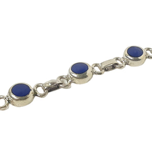 ヴィンテージ メキシカンシルバー925 TAXCO ラピスラズリ トグルブレスレット 21.6g / Vintage Mexico Sterling Silver Lapis Lazuli Toggle Bracelet