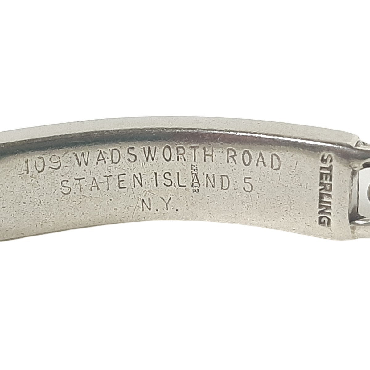 ヴィンテージ シルバー925 WWII N.Y. IDブレスレット 51g / Vintage Sterling Silver WWII N.Y. ID Bracelet
