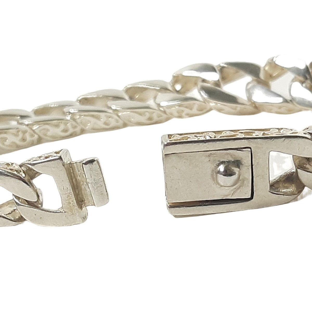 ヴィンテージ シルバー925 キューバンチェーン ブレスレット 42g / Vintage Sterling Silver Cuban Chain Bracelet