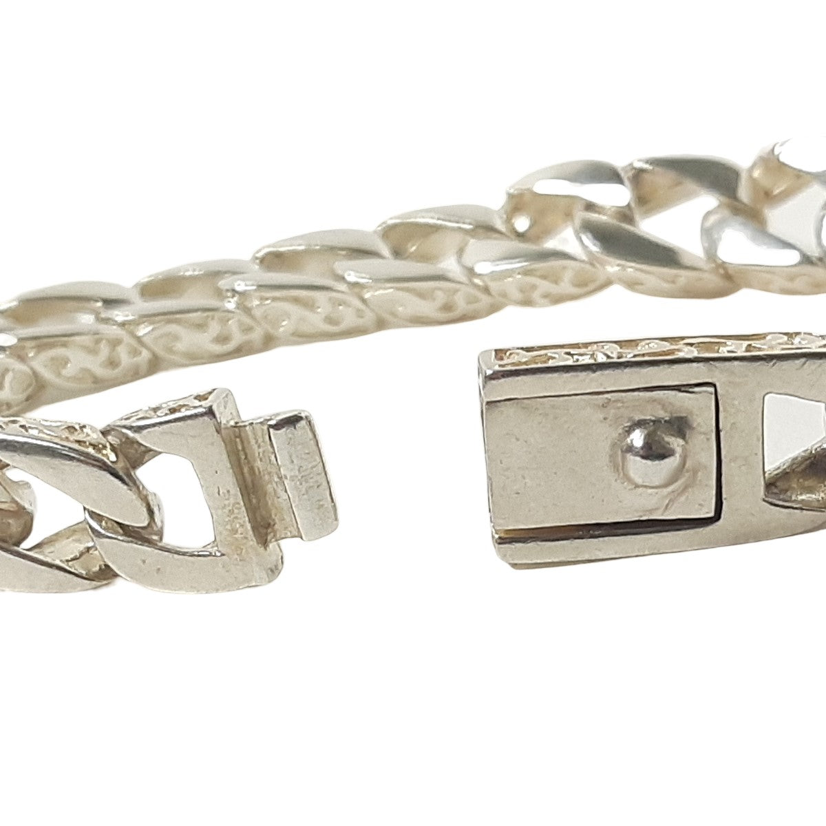 ヴィンテージ シルバー925 キューバンチェーン ブレスレット 42g / Vintage Sterling Silver Cuban Chain Bracelet