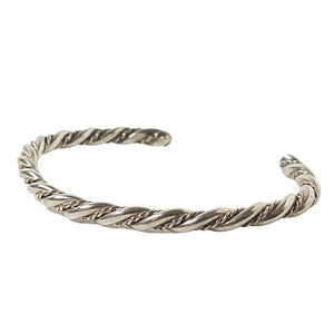 ヴィンテージ シルバー925 ツイステッドワイヤー バングル 11.5g / Vintage Sterling Silver Twisted Wire Cuff Bracelet