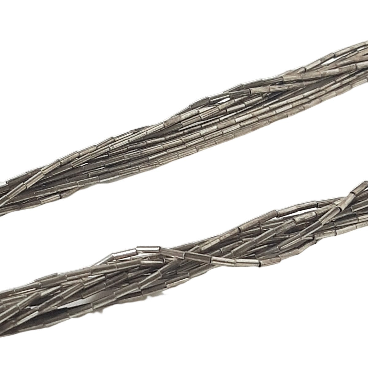 ヴィンテージ シルバー925 ナバホ パイプビーズ 10連 ロングネックレス 33g / Vintage Sterling Silver Navajo Pipe Beaded 10 Strands Long Necklace