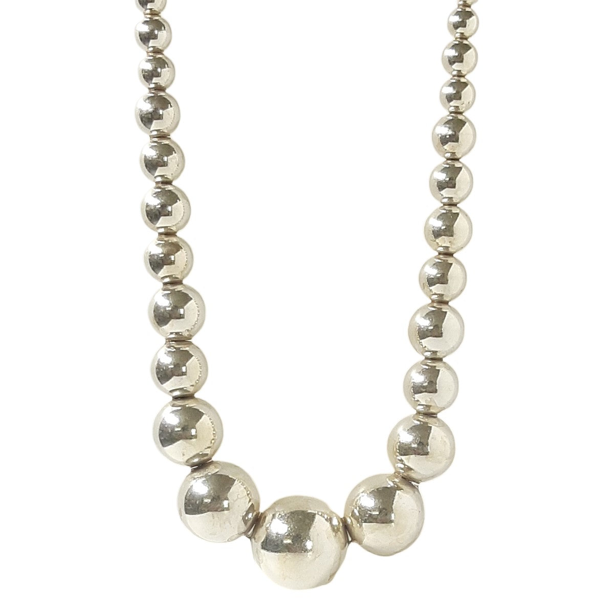 ヴィンテージ シルバー925 シルバービーズ ネックレス 67.1g / Vintage Sterling Silver Beaded Necklace