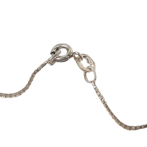ヴィンテージ イタリアンシルバー925 ボックスチェーン ロングネックレス 3.0gDF12/ Vintage Italy Sterling Silver Box Chain long Necklace