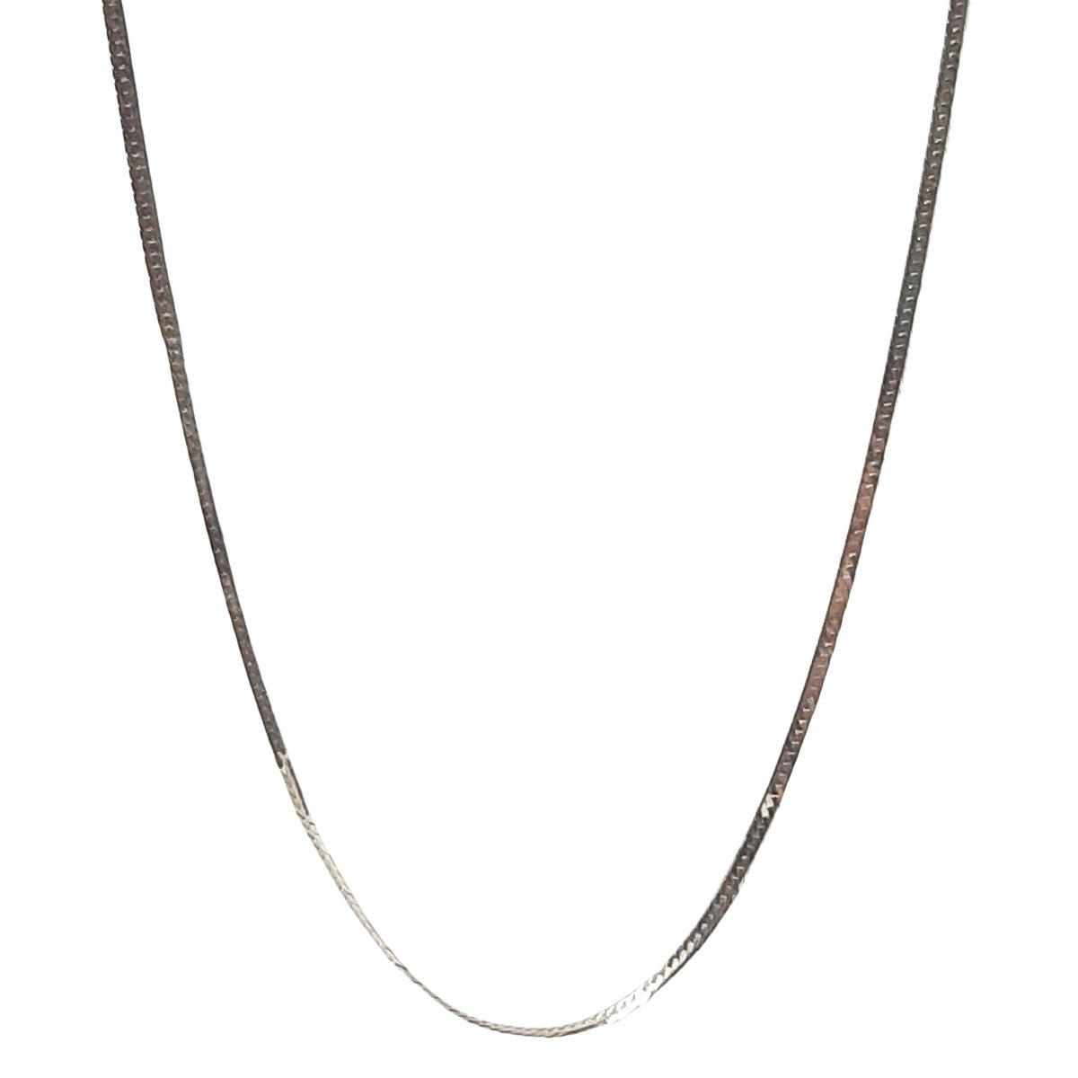 ヴィンテージ イタリアンシルバー925 ヘリンボーンチェーン ロングネックレス 3.4gDF12 / Vintage Italy Sterling Silver Herringbone Chain Long Necklace