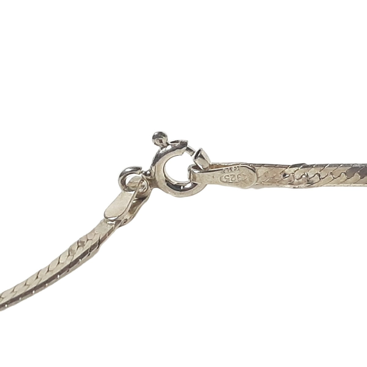 ヴィンテージ イタリアンシルバー925 ヘリンボーンチェーン ロングネックレス 3.4gDF12 / Vintage Italy Sterling Silver Herringbone Chain Long Necklace