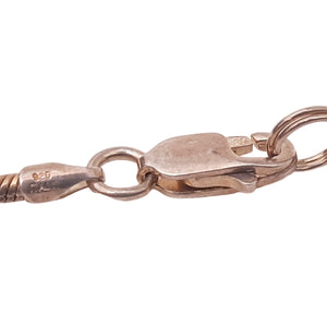 ヴィンテージ イタリアンシルバー925 スネークチェーン ネックレス 14.2gDF13 / Vintage Italy Sterling Silver Snake Chain Necklace