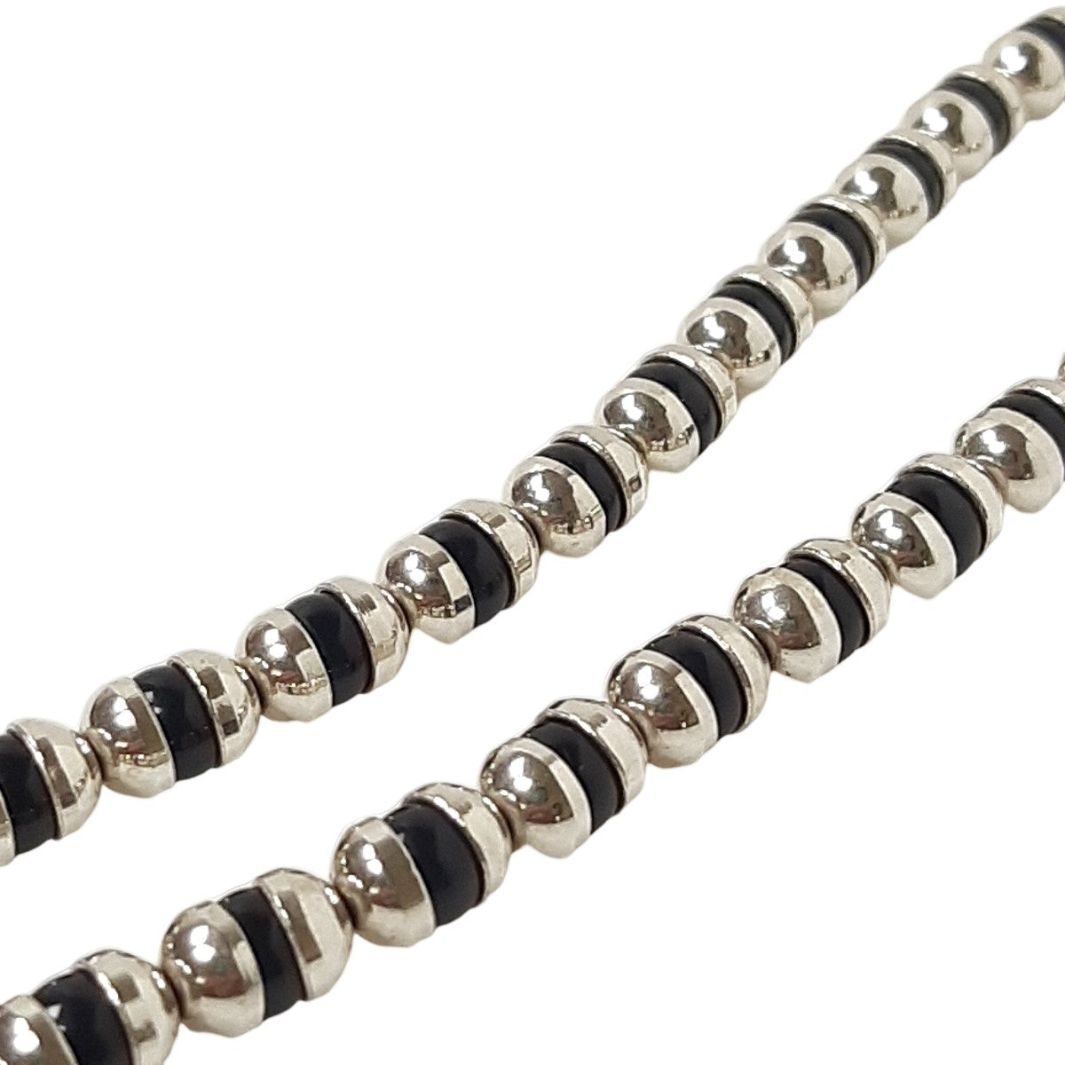 ヴィンテージ メキシカンシルバー925 TAXCO ブラックオニキス シルバービーズ ロングネックレス 62g / Vintage Mexico Sterling Silver Black Onyx Beaded Long Necklace