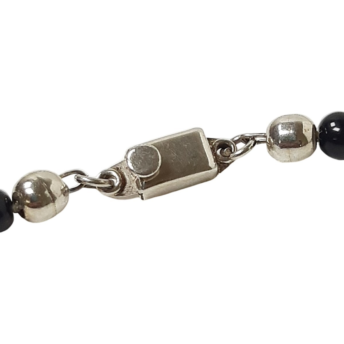 ヴィンテージ メキシカンシルバー925 TAXCO ブラックオニキス シルバービーズ ロングネックレス 62g / Vintage Mexico Sterling Silver Black Onyx Beaded Long Necklace