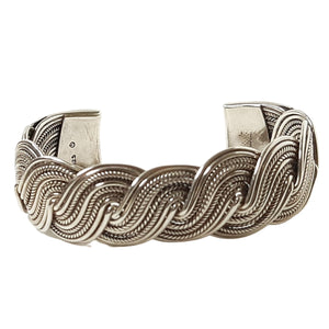 ヴィンテージ シルバー925 ブレイデッド バングル 53g / Vintage Sterling Silver Braided Cuff Bracelet