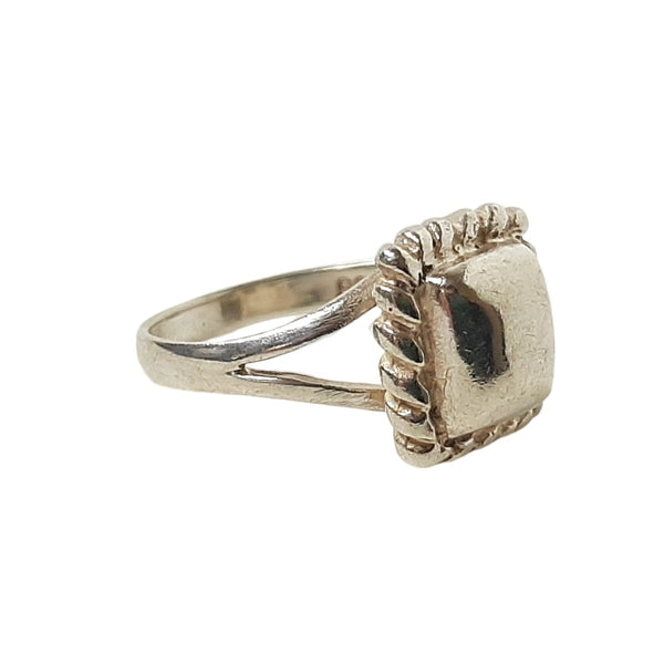 ヴィンテージ シルバー925 ブレイデッド リング 15号4g / Vintage