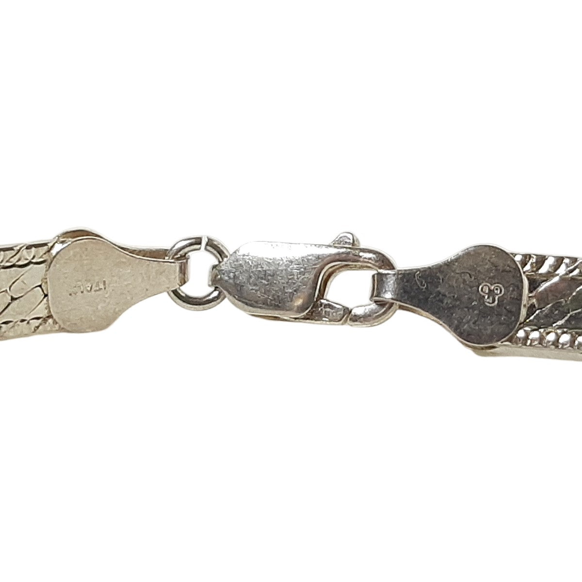 ヴィンテージ イタリアンシルバー925 ヘリンボーンチェーン V字 ネックレス 17g / Vintage Italy Sterling Silver Herringbone Chain V Shape Necklace