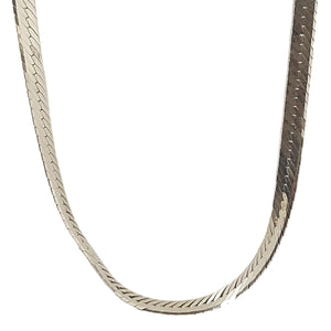 ヴィンテージ イタリアンシルバー925 ヘリンボーンチェーン ネックレス 19g / Vintage Italy Sterling Silver Herringbone Chain Necklace