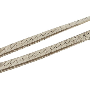 ヴィンテージ イタリアンシルバー925 ヘリンボーンチェーン ネックレス 21g / Vintage Italy Sterling Silver Herringbone Chain Necklace