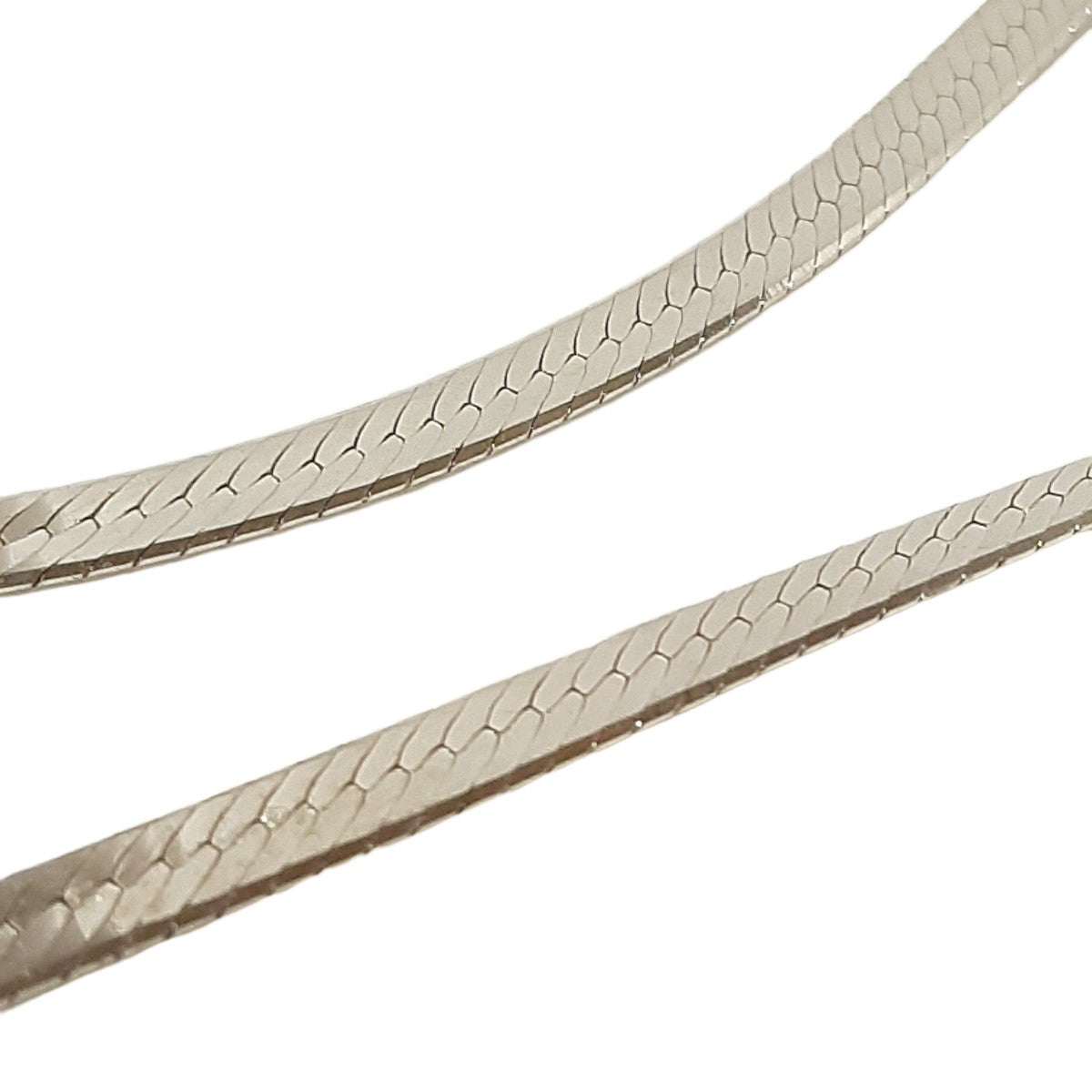 ヴィンテージ イタリアンシルバー925 ヘリンボーンチェーン ネックレス 17g / Vintage Italy Sterling Silver Herringbone Chain Necklace