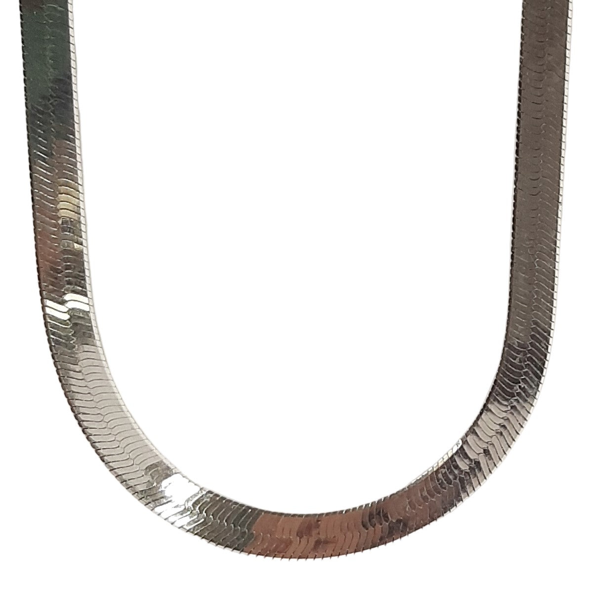 ヴィンテージ イタリアンシルバー925 ヘリンボーンチェーン ネックレス 19.5g / Vintage Italy Sterling Silver Herringbone Chain Necklace