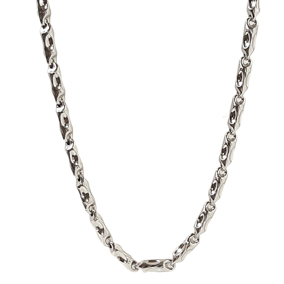 ヴィンテージ シルバー925  2 Way ダイアモンドカット ロングネックレス 44g / Vintage Sterling Silver 2 Way Diamond Cut Link long Necklace