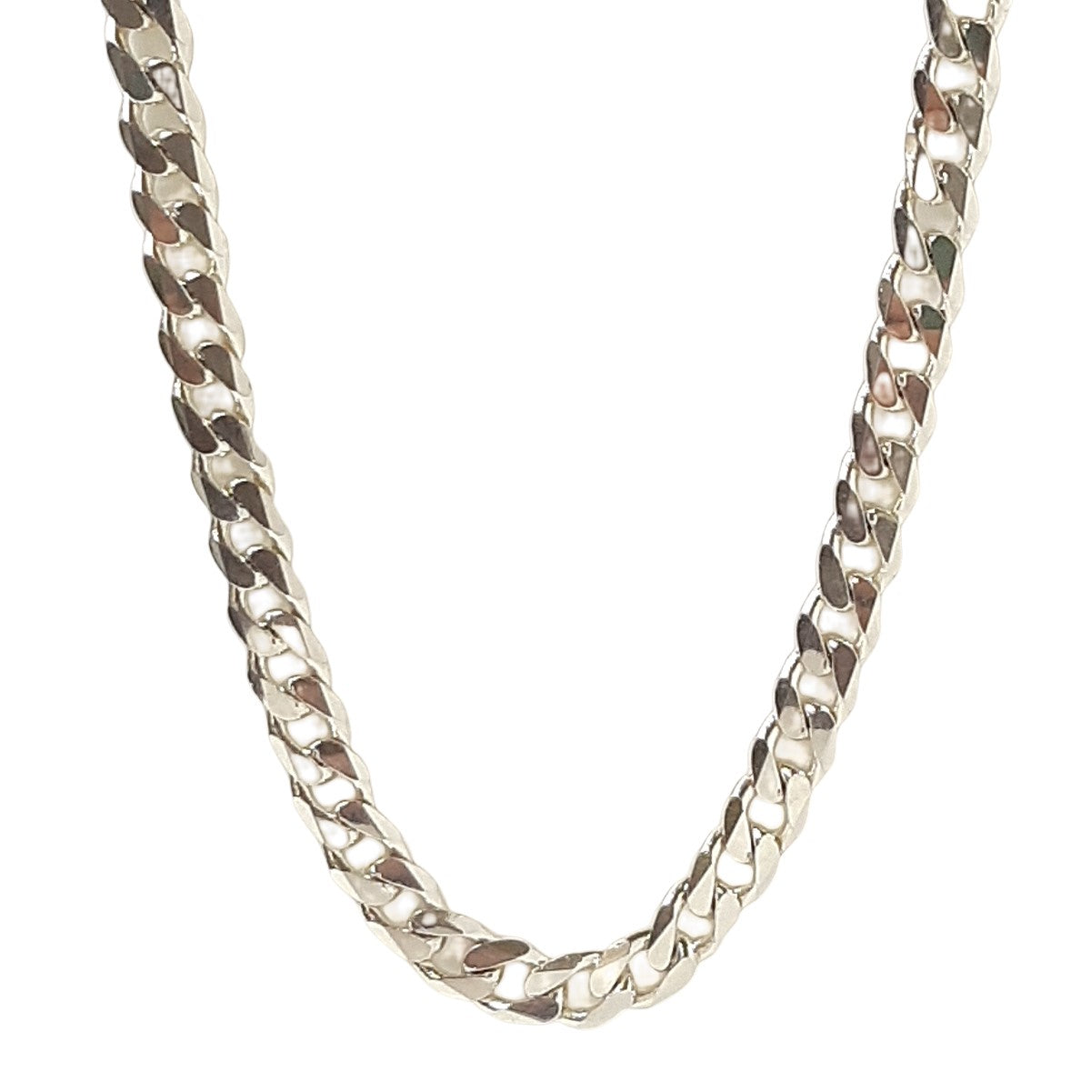ヴィンテージ イタリアンシルバー925 キューバンチェーン ネックレス 44g / Vintage Italy Sterling Silver Cuban Chain Necklace