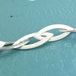 ヴィンテージ シルバー925 マーキスチェーン ブレスレット 12g / Vintage Sterling Marquise Chain Bracelet