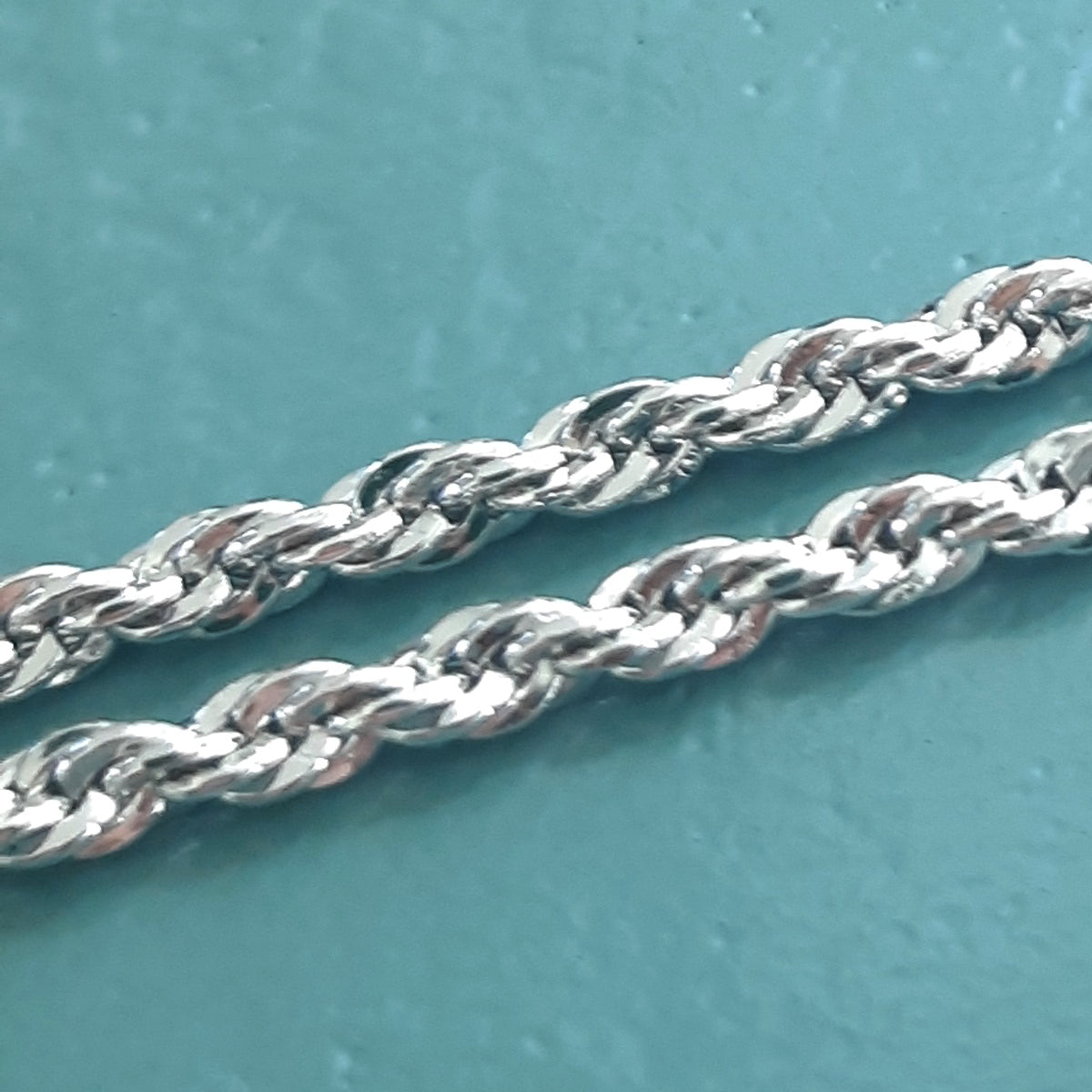 ヴィンテージ シルバー925 ロープチェーン ロングネックレス 44g / Vintage Sterling Silver Rope Chain Long Necklace
