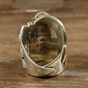 ヴィンテージ メキシカンシルバー925 ピルボックス ポイズンリング10.5号19.5g / Vintage Mexico Sterling Silver Pill Box Poison Ring