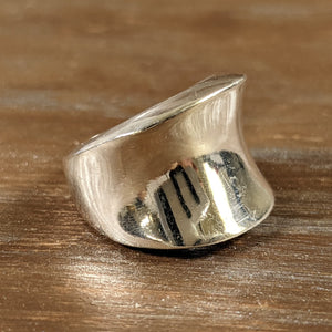 ヴィンテージ メキシカンシルバー925 コンケーブ リング 14号7g / Vintage Mexico Sterling Silver Concave Ring