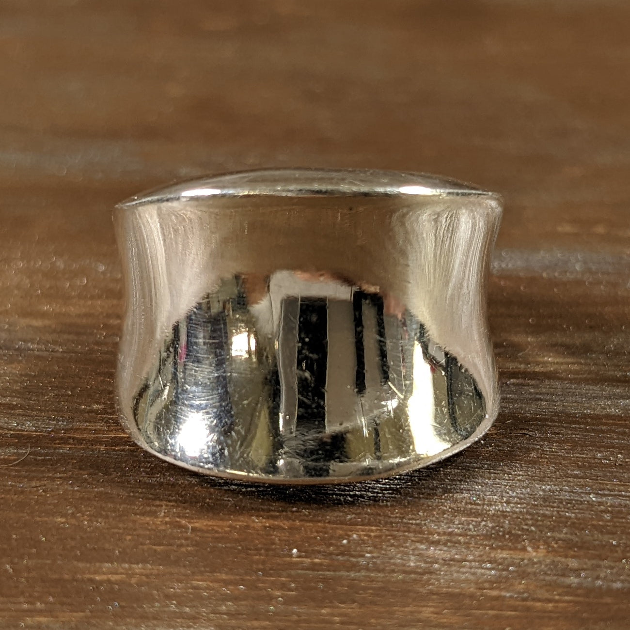 ヴィンテージ メキシカンシルバー925 コンケーブ リング 14号7g / Vintage Mexico Sterling Silver Concave Ring