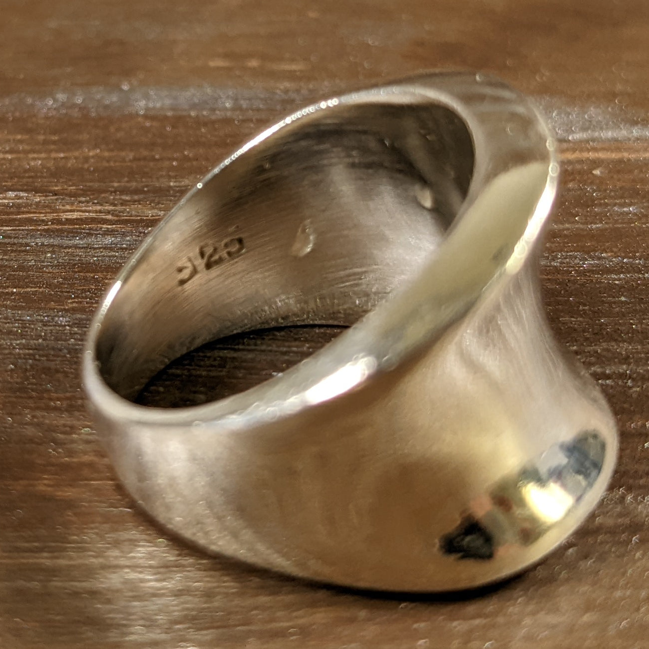 ヴィンテージ メキシカンシルバー925 コンケーブ リング 14号7g / Vintage Mexico Sterling Silver Concave Ring