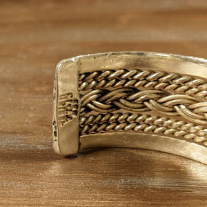 ヴィンテージ メキシカンシルバー925 ブレイデッド バングル 38.5g / Vintage Mexico Sterling Silver Braided Cuff Bracelet