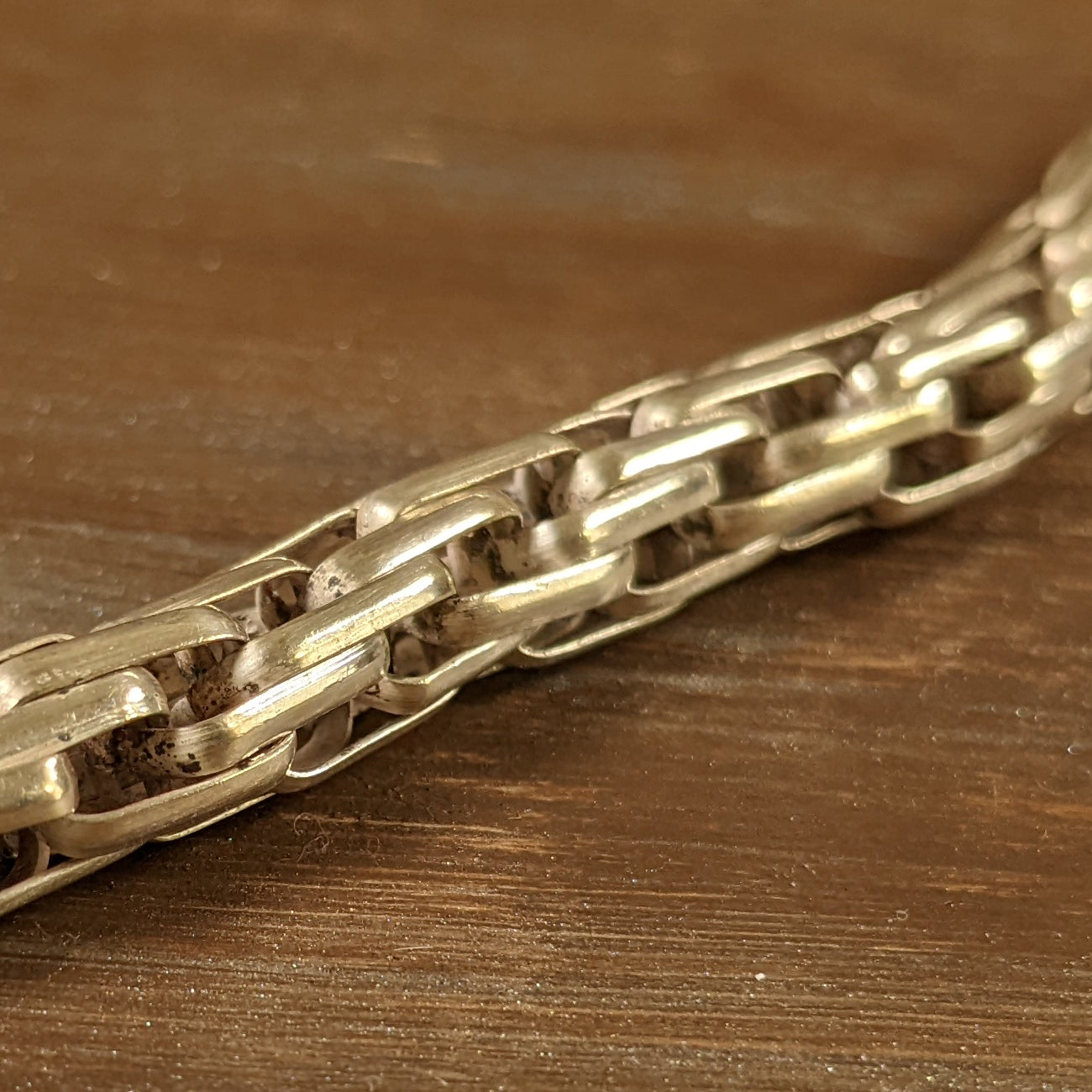 ヴィンテージ シルバー925 メッシュチェーン ターコイズ ブレスレット 23.5g / Vintage Sterling Mesh Chain Bracelet