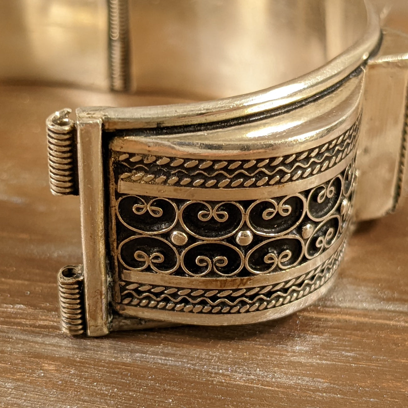 ヴィンテージ シルバー925 フィリグリー バングル ブレスレット72.5g / Vintage Sterling Silver Filigree Bangle Bracelet