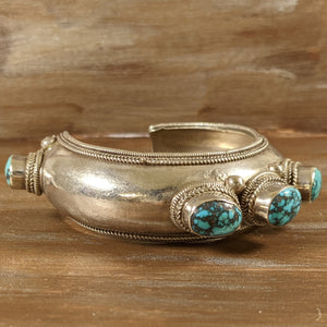 ヴィンテージ シルバー925 ターコイズ バングル 56g / Vintage Sterling Silver Turquoise Cuff Bracelet