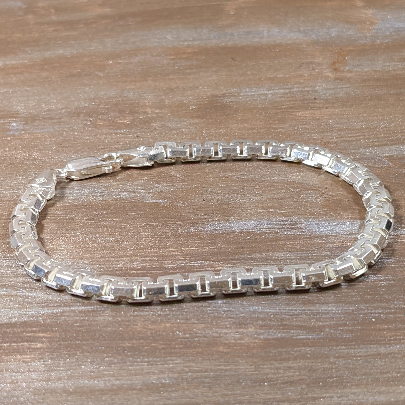 ヴィンテージ イタリアンシルバー925 Cリンク ケーブルチェーン ブレスレット 18.5g / Vintage Italy Sterling Silver C-Link Cable Chain Bracelet