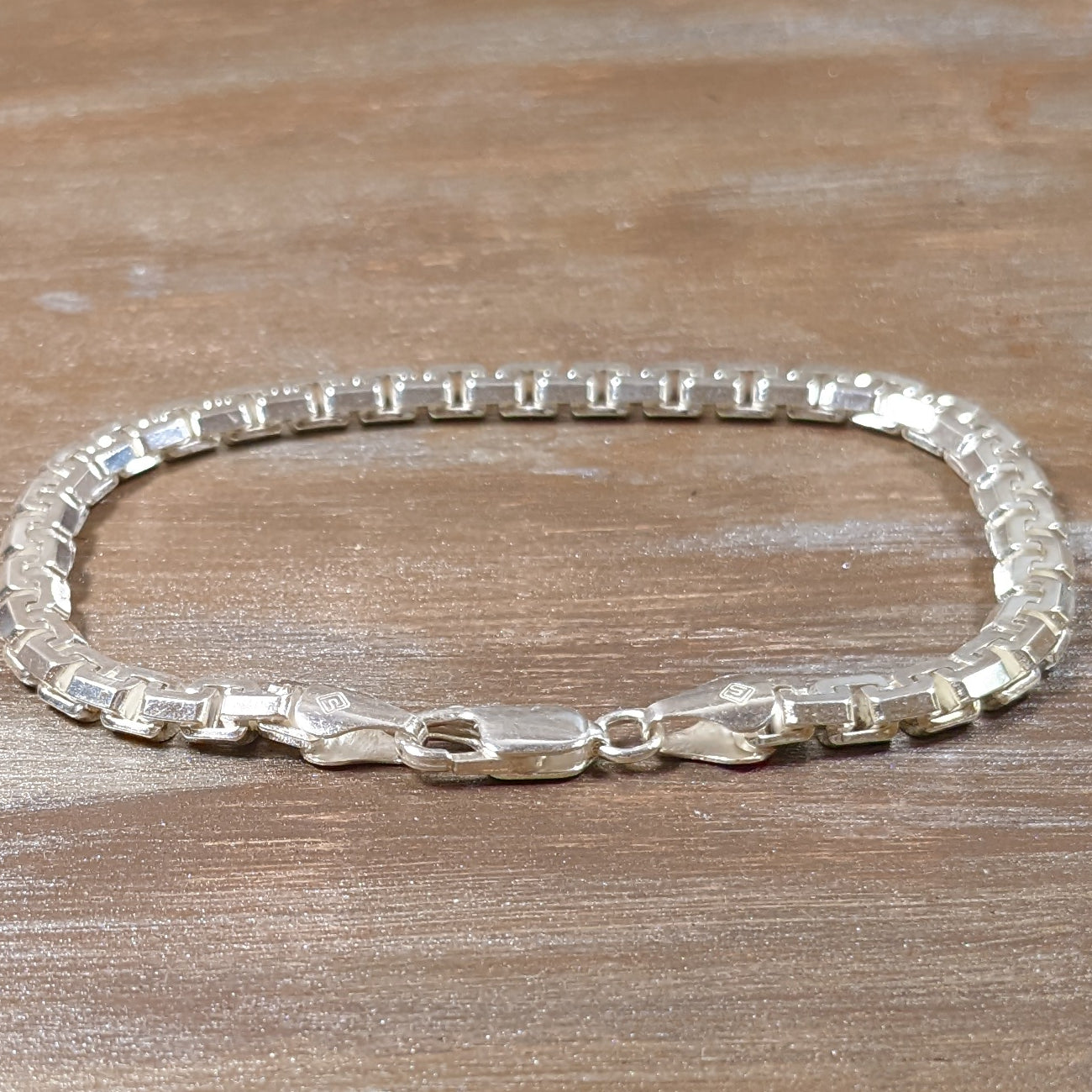 ヴィンテージ イタリアンシルバー925 Cリンク ケーブルチェーン ブレスレット 18.5g / Vintage Italy Sterling Silver C-Link Cable Chain Bracelet