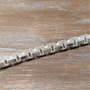 ヴィンテージ イタリアンシルバー925 Cリンク ケーブルチェーン ブレスレット 18.5g / Vintage Italy Sterling Silver C-Link Cable Chain Bracelet