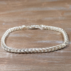 ヴィンテージ イタリアンシルバー925 Cリンクチェーン ブレスレット 12g / Vintage Italy Sterling Silver C-Link Chain Bracelet