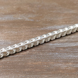 ヴィンテージ イタリアンシルバー925 Cリンクチェーン ブレスレット 12g / Vintage Italy Sterling Silver C-Link Chain Bracelet