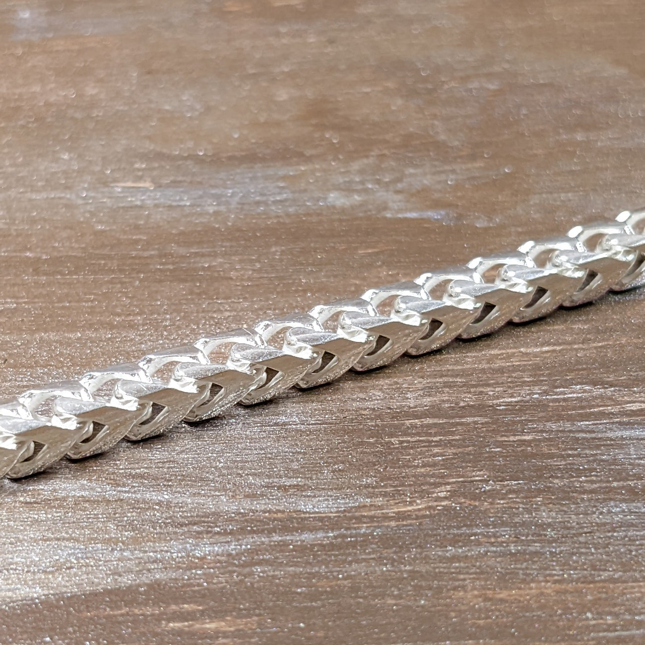 ヴィンテージ イタリアンシルバー925 Cリンクチェーン ブレスレット 21.7g / Vintage Italy Sterling Silver C-Link Chain Bracelet