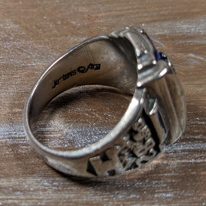 ヴィンテージ シルバー925 1982年 スピネル カレッジリング 19号10g / Vintage Sterling Silver 1982 Spinel Class Ring