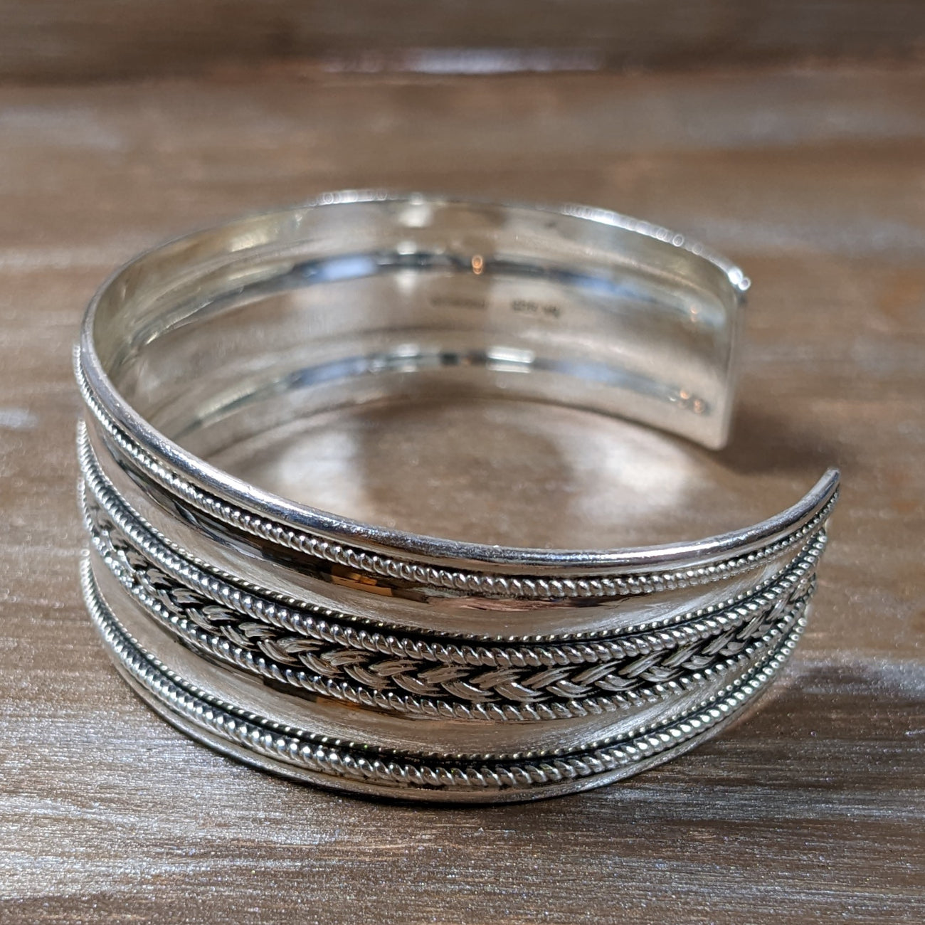 ヴィンテージ シルバー925 ブレイデッド バングル 22g / Vintage Sterling Silver Braided Cuff Bracelet