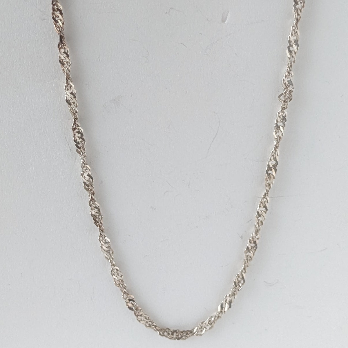 ヴィンテージ イタリアンシルバー925 ツイスト キューバンチェーン ネックレス 9.3g / Vintage Sterling Silver Italy Twisted Cuban Chain Necklace