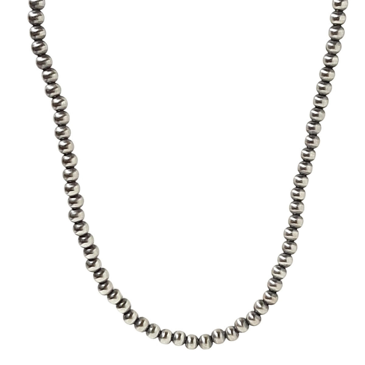 インディアンジュエリー ナバホパール シルバービーズ ロングネックレス 29.5g/ Indian Jewelry Navajo Pearl Long Necklace